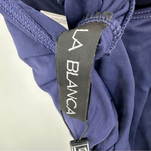 La Blanca Island Goddess One Piece Swim Suit in indigo Size 6 - Picture 6 of 12